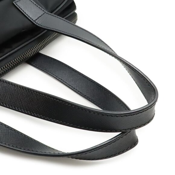 Prada Triangle Logo Business Briefcase 2-Way Shoulder Bag Nylon Nero Black - Picture 4 of 8